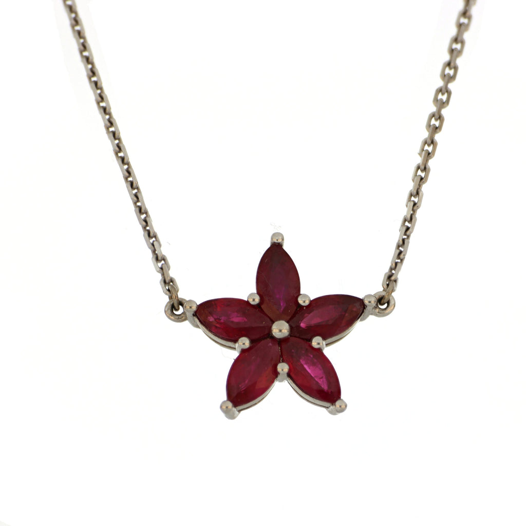 Ruby Necklace in White gold image 0