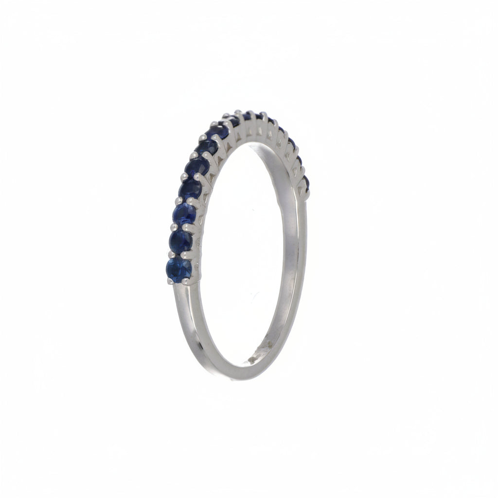Blue Sapphire Eternity Ring in White Gold image 2