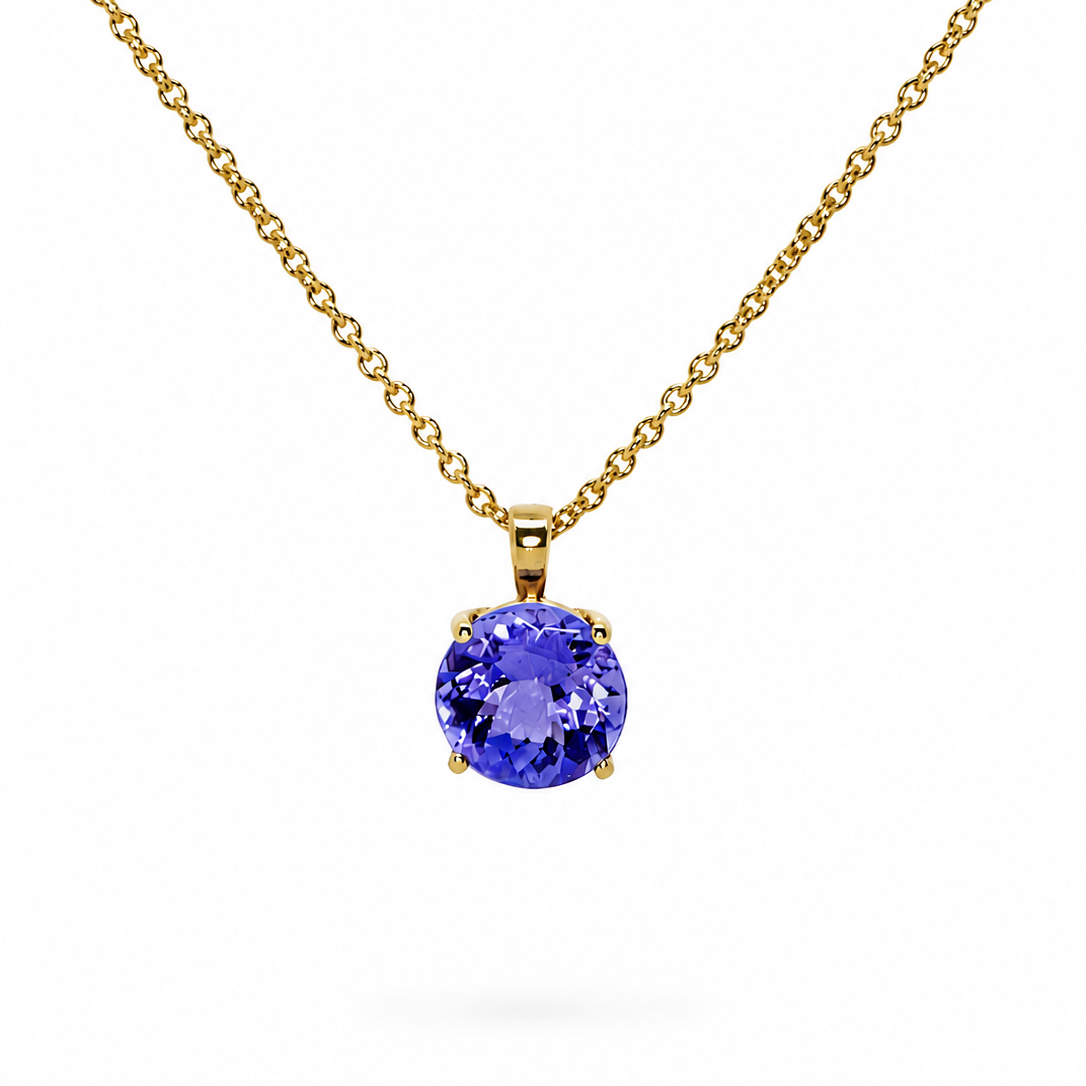 Tanzanite Pendant in Yellow Gold