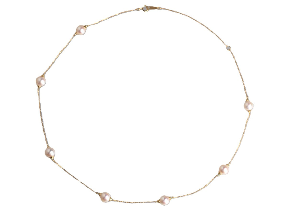 Akoya Pearl necklace in Yellow Gold – Peter Gilder