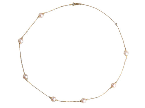 Akoya Pearl necklace in Yellow Gold image 0