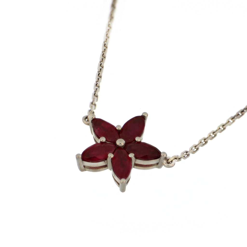Ruby Necklace in White gold image 1