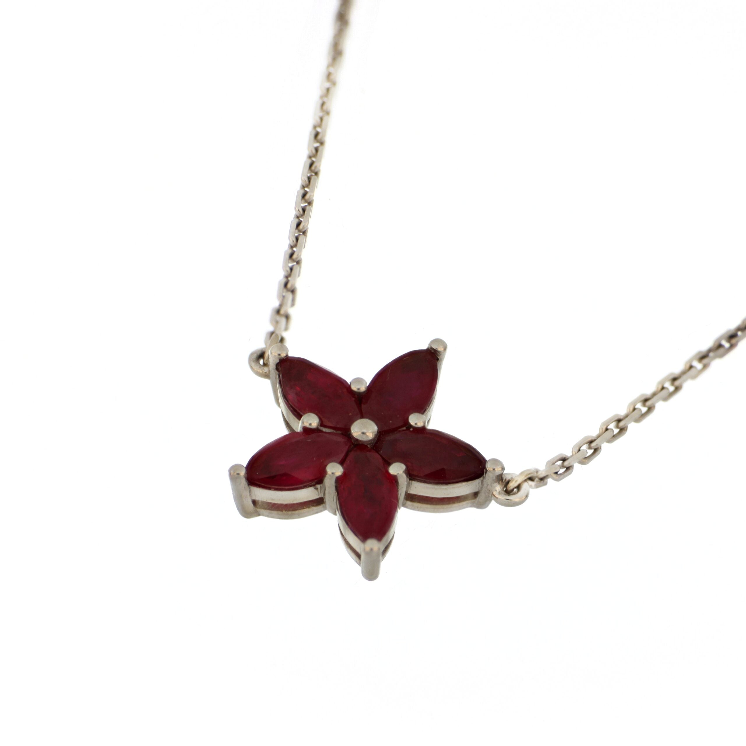 Ruby Necklace in White gold image 1