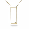 Framed Diamond Necklace in Gold-plated Silver