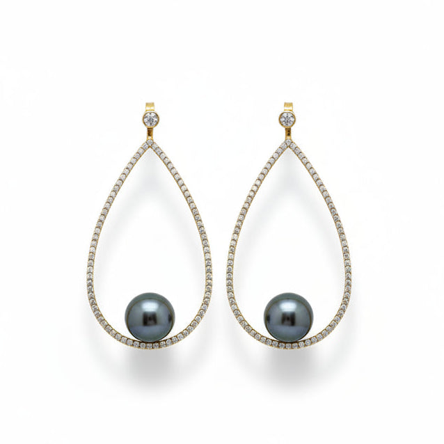 Tahitian Pearl Drop Earrings