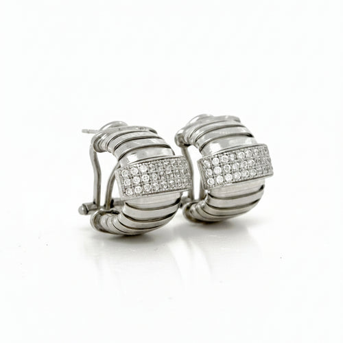 Classic Cubic Zirconia Earrings in Silver