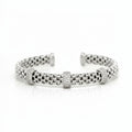 Stoned Bangle in Silver