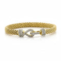 Looped Bangle in Gold-plated Silver