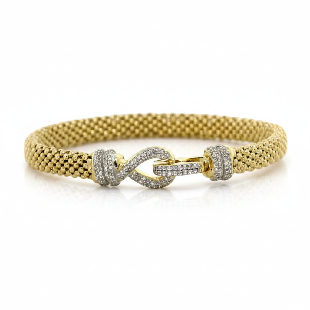 Looped Bangle in Gold-plated Silver