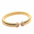 Cubic Zirconia Bangle in Silver