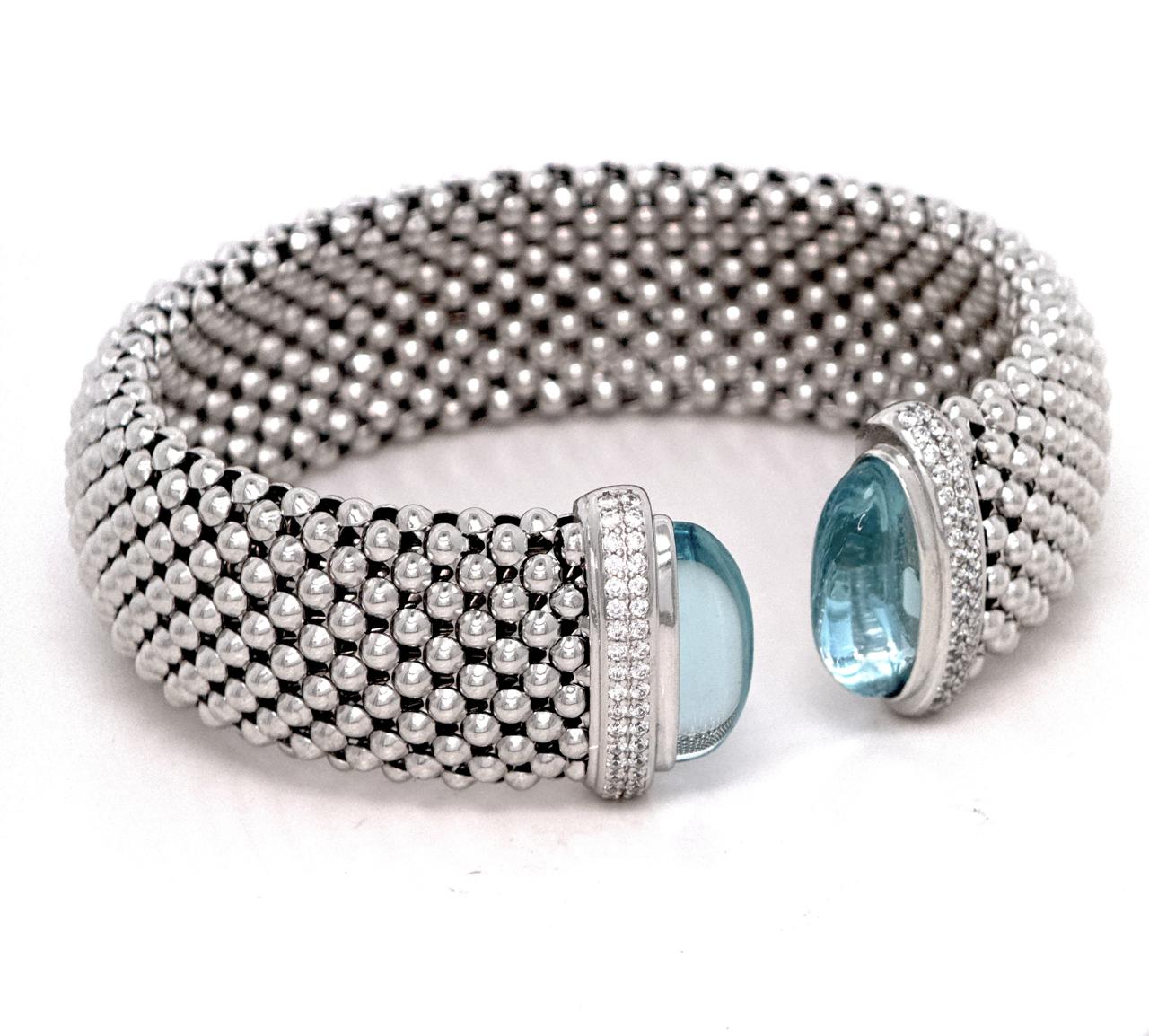 Quartz Bangle in Silver