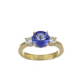 Tanzanite and Diamond Ring in Yellow Gold image 0