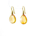 Citrine drop Earrings in Yellow Gold image 0