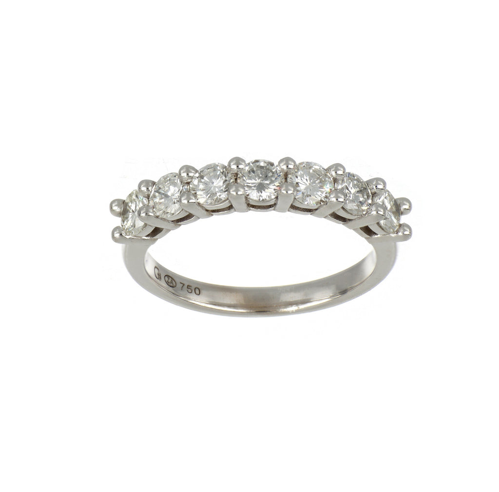 Diamond Half Eternity Ring in White Gold image 0