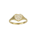 Diamond Signet Ring  in Yellow Gold image 0