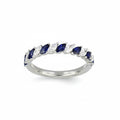 Blue Sapphire and Diamond Ring in White Gold image 0
