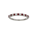 Ruby and Diamond Eternity Ring in White Gold image 0