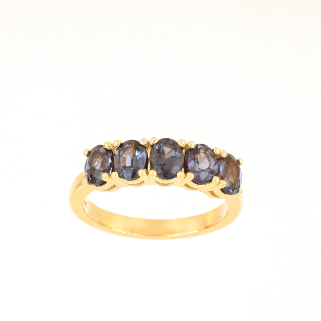 Colour Change Garnet Ring in Yellow Gold image 0