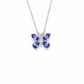 Tanzanite and Diamond “butterfly” pendant in white gold image 0