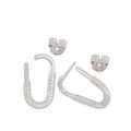 Diamond Hoop Earrings in White Gold image 0