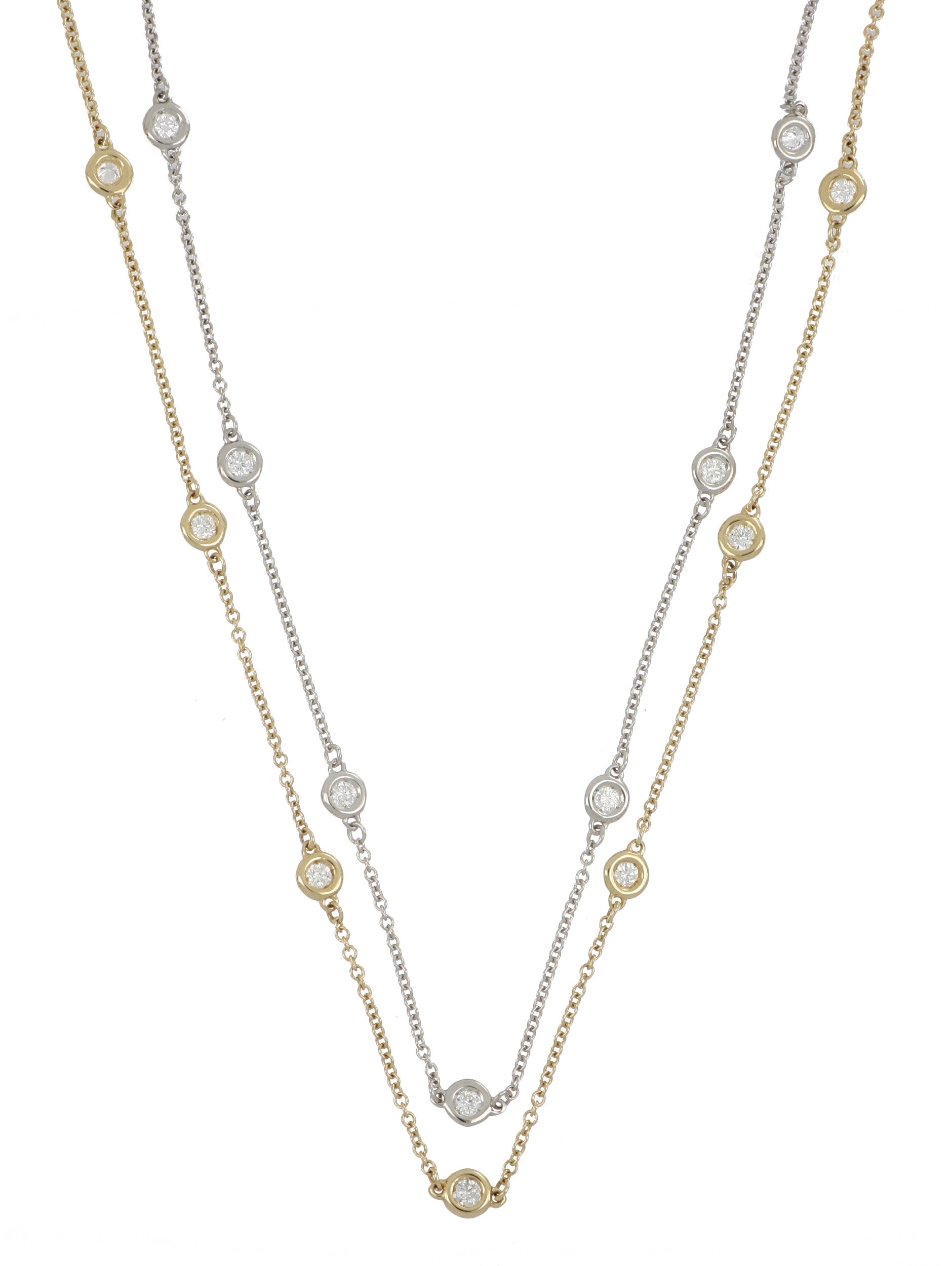 Diamonds by the Yard Necklace in White Gold image 1