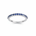 Blue Sapphire Eternity Ring in White Gold image 0