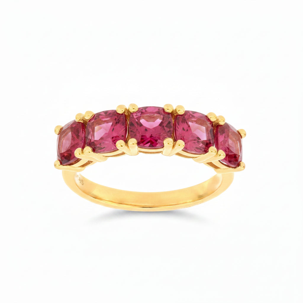 Rhodolite Garnet Ring in Yellow Gold image 0